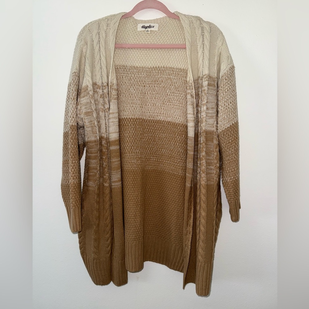Haptics by Holly Harper Color Block Knit Cardigan size small